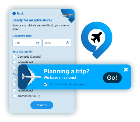 Missions are now available across different terminals at YUL Airport, on both web and app.